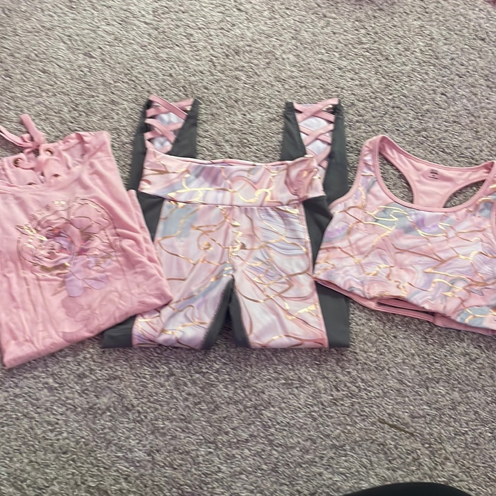 Justice for Girls legging active outfit Sz 12